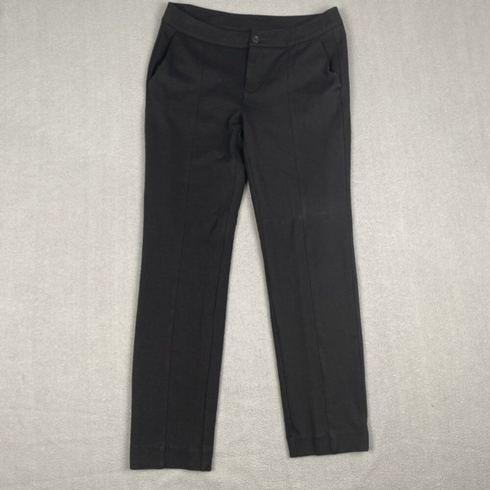 Cabi Pants Womens 8 Navy Blue Capote Trouser Classic Mid Rise Flat Front Stretch
